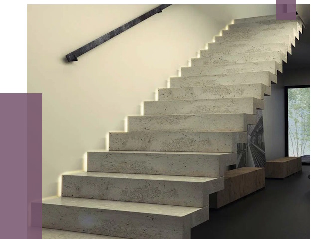 Облицовка бетонных лестниц в Красноярске от 4572 руб/м2 