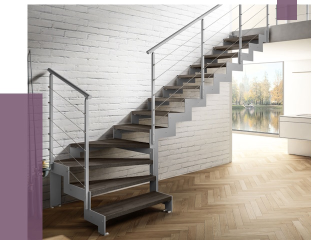 Г-образные лестницы под ключ в Красноярске от 36830 руб. | ПРОЛЁТ-Крс