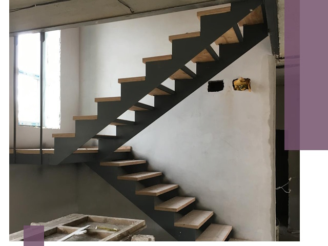 Изготовление лестниц на металлокаркасе в Красноярске от производителя