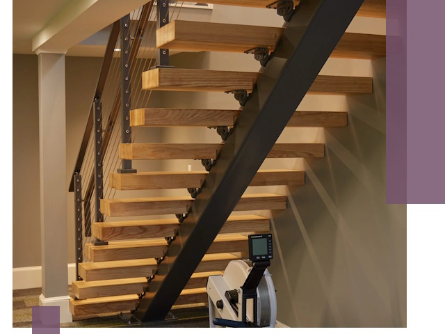 Лестницы на монокосоурах под ключ в Красноярске - изготовление и монтаж