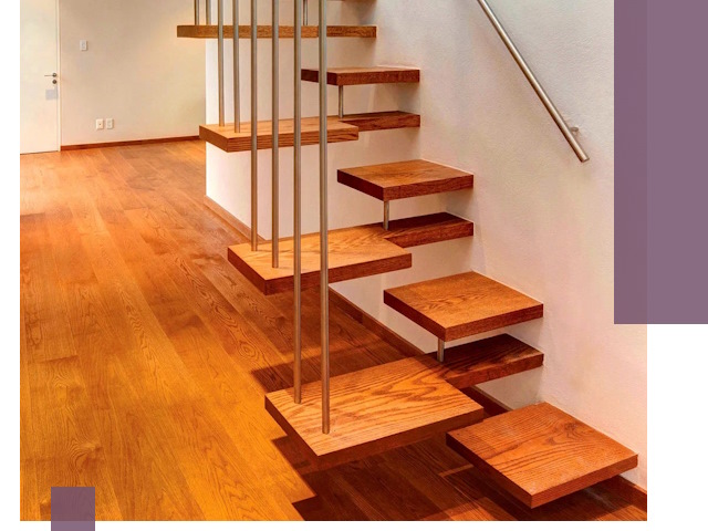 Лестницы «гусиный шаг» на заказ в Красноярске для узких пространств