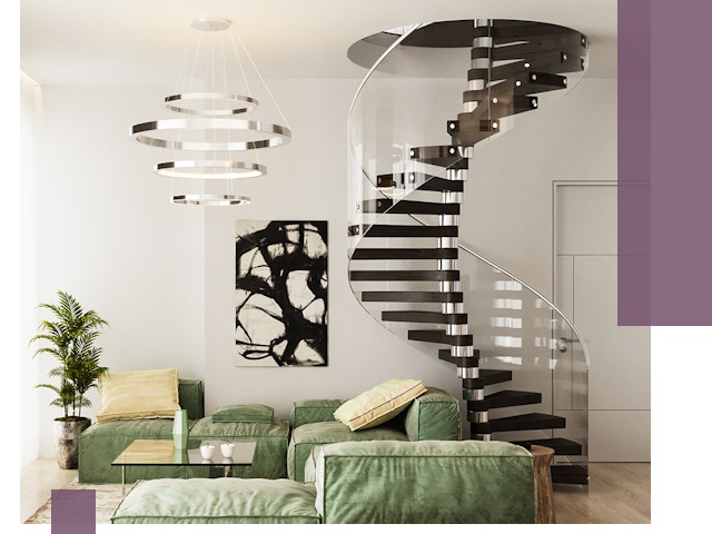 Лестницы для двухуровневой квартиры в Красноярске — изготовление и монтаж