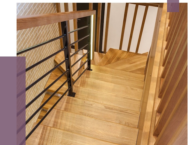 Лестницы из ясеня в Красноярске под ключ от 9957 руб. 
