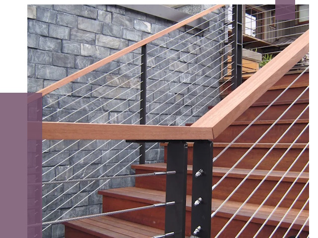 Тросовые перила под ключ в Красноярске от 7722 руб.