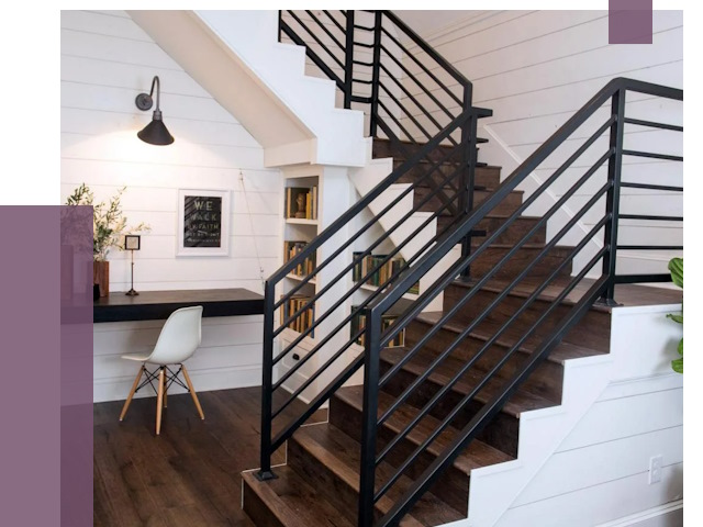 Перила для лестницы в доме в Красноярске от 7366 руб. — ПРОЛЁТ-Крс