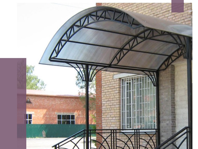 Металлические навесы и козырьки в Красноярске от 12700 руб.