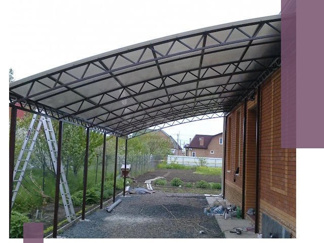 Профессиональный монтаж навесов под ключ в Красноярске