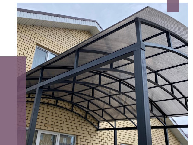 Монтаж козырьков в Красноярске от 11430 руб. | ПРОЛЁТ-Крс