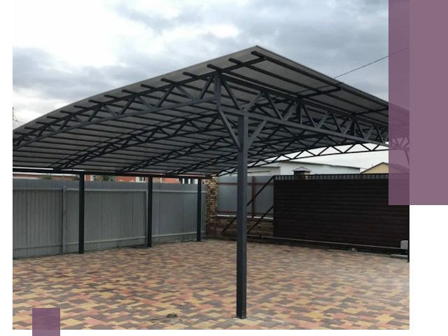 Недорогие навесы под ключ в Красноярске — изготовление и монтаж