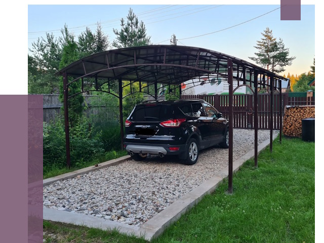 Навесы для автомобиля в Красноярске от 13056 руб.  | ПРОЛЁТ-Крс