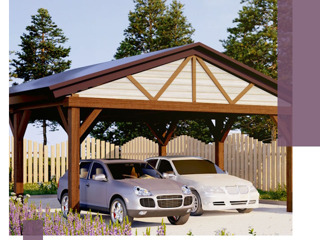 Навесы для автомобиля в Красноярске — изготовление и монтаж