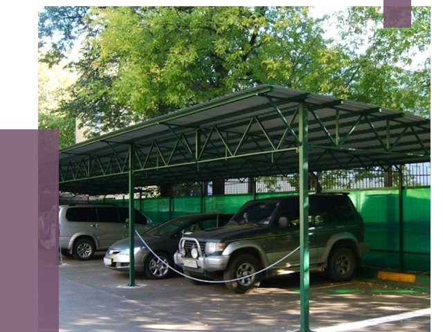 Навесы для парковки в Красноярске от 79756 руб. заказать | ПРОЛЁТ-Крс
