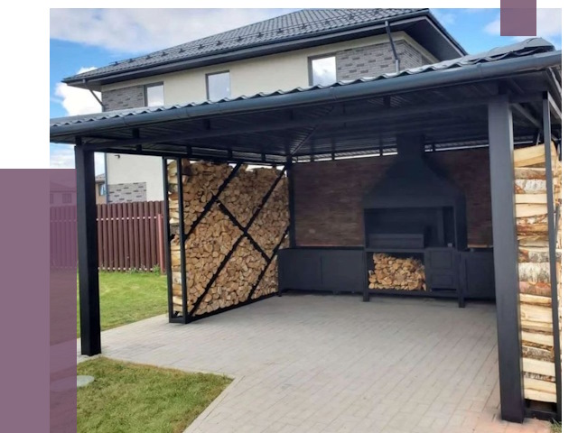 Навесы для барбекю в Красноярске от 12649 руб. под ключ | ПРОЛЁТ-Крс