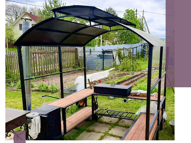 Навесы для барбекю в Красноярске: изготовление, монтаж и демонтаж