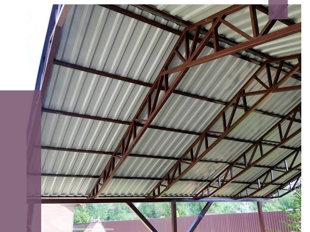 Навесы из профнастила в Красноярске от 7315 руб. | ПРОЛЁТ-Крс