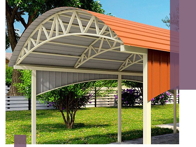 Навесы из профнастила под ключ в Красноярске — установка и монтаж