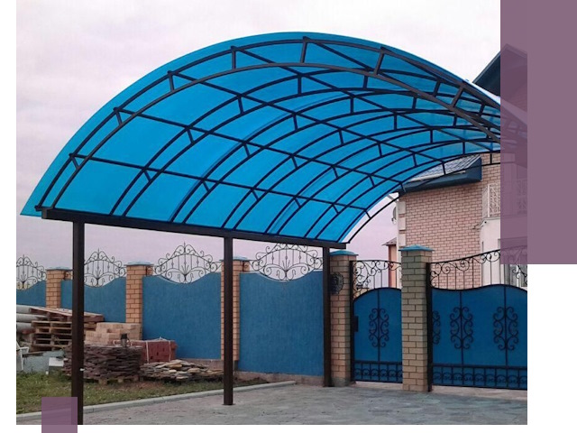 Арочные навесы под ключ в Красноярске — изготовление и монтаж