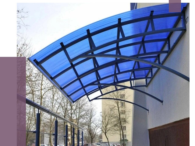 Козырьки из поликарбоната в Красноярске от 4267 руб. под ключ | ПРОЛЁТ-Крс