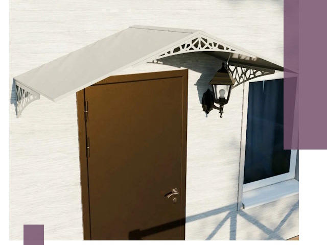 Металлические козырьки на входы и террасы в Красноярске