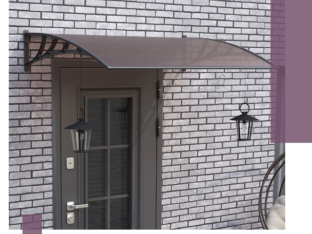 Недорогие козырьки и навесы под ключ в Красноярске