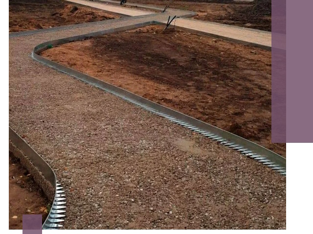 Металлические бордюры под ключ в Красноярске — изготовление и монтаж