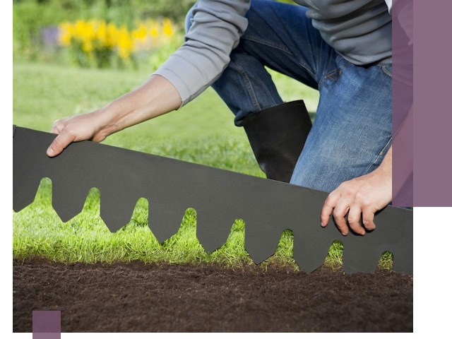 Металлические бордюры для газона в Красноярске — изготовление и монтаж